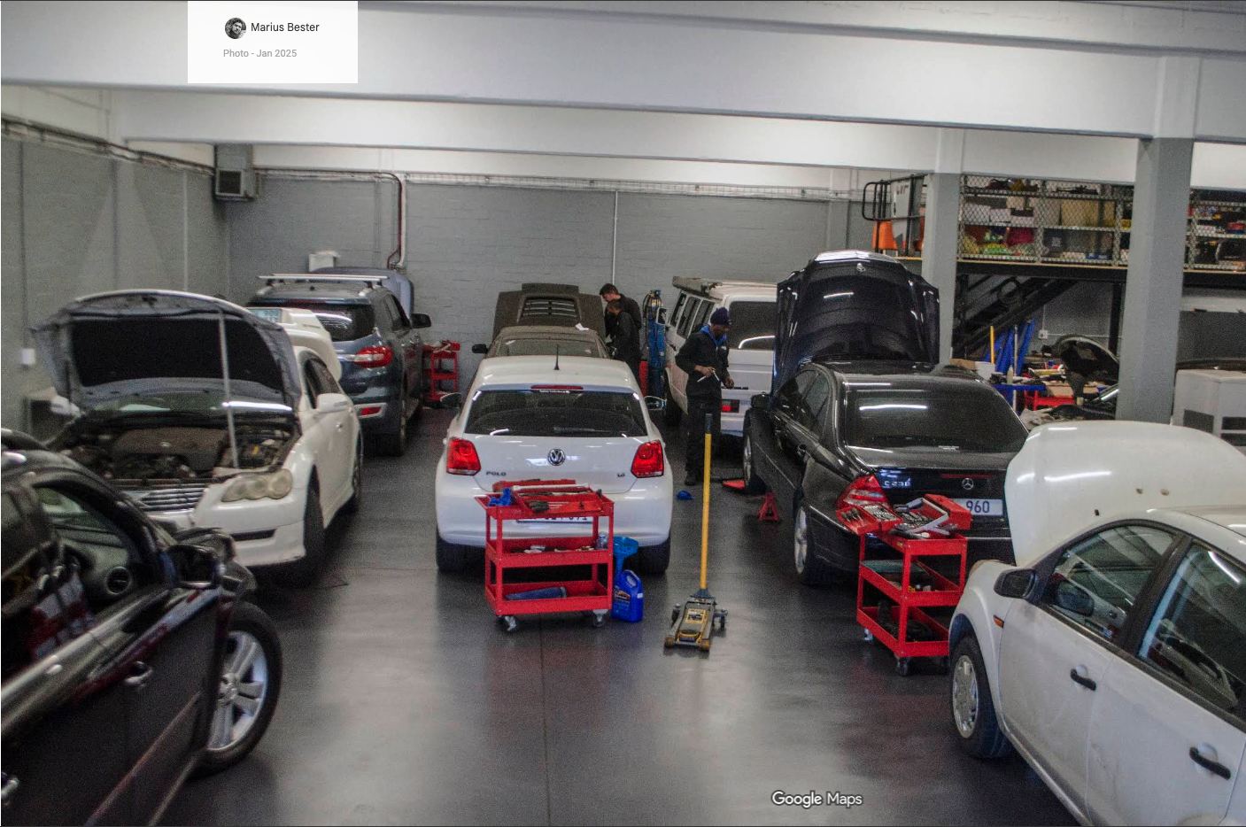DMB Motorsport workshop floor
